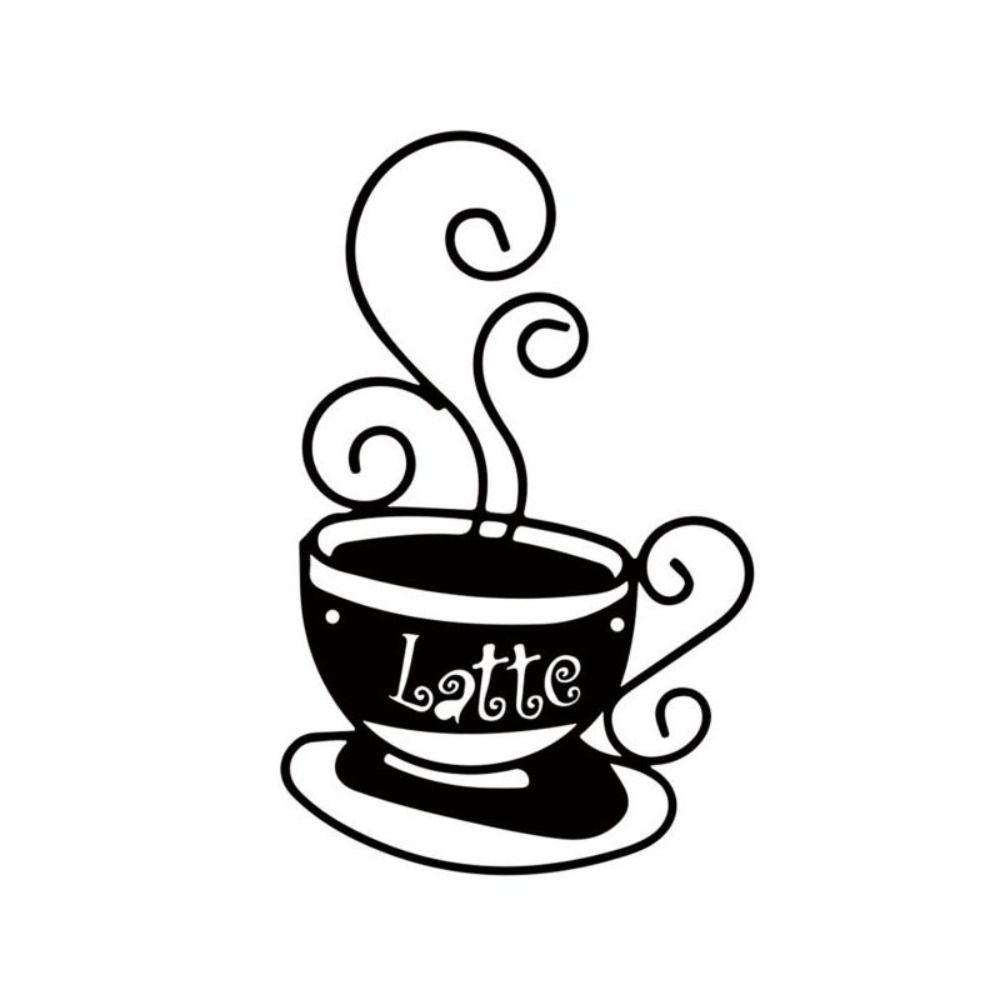 3Pcs Art Wall Hanging Metal Background Pendant Crafts Coffee Cup Wall Decoration Gift