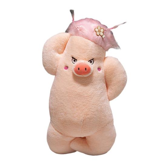 

Забавная плюшевая кукла-свинка, мягкая подушка в виде животного для мальчиков и девочек, очаровательная мягкая игрушка-свинка, подарок на День святого Валентина A розовый