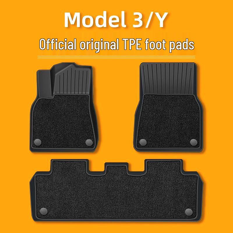 Tesla Model Y/3 Refresh TPE Full Coverage Floor Mats - Car Modification Accessories