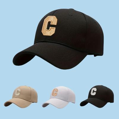 2pcs A Sports Baseball Cap With C Embroidery Comfortable and Versatile Baseball Cap Spring and Summer Outdoor Sports Family Hat