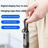 4-in-1 Kurzes Typ-C Schlüsselanhänger-Lanyard Datenkabel mit LED-Anzeige, Geflochtenes PD Schnellladekabel Zinklegierung, geflochten