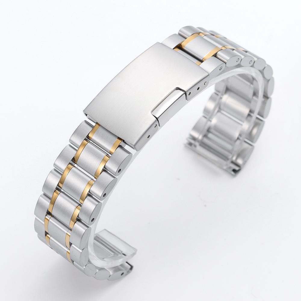 Stainless Steel Watch Strap 16mm 18mm 20mm 22mm 24mm Business Watch Band Metal Strap Men Women Replacement for Samsung for Seiko