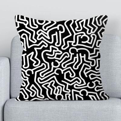 Cuscino Artistico Graffiti Abbracci Federa Cuscino Divano Copricuscino x Federe Decorative per Cuscini Poltrone Lounge Corpo in Peluche Corto