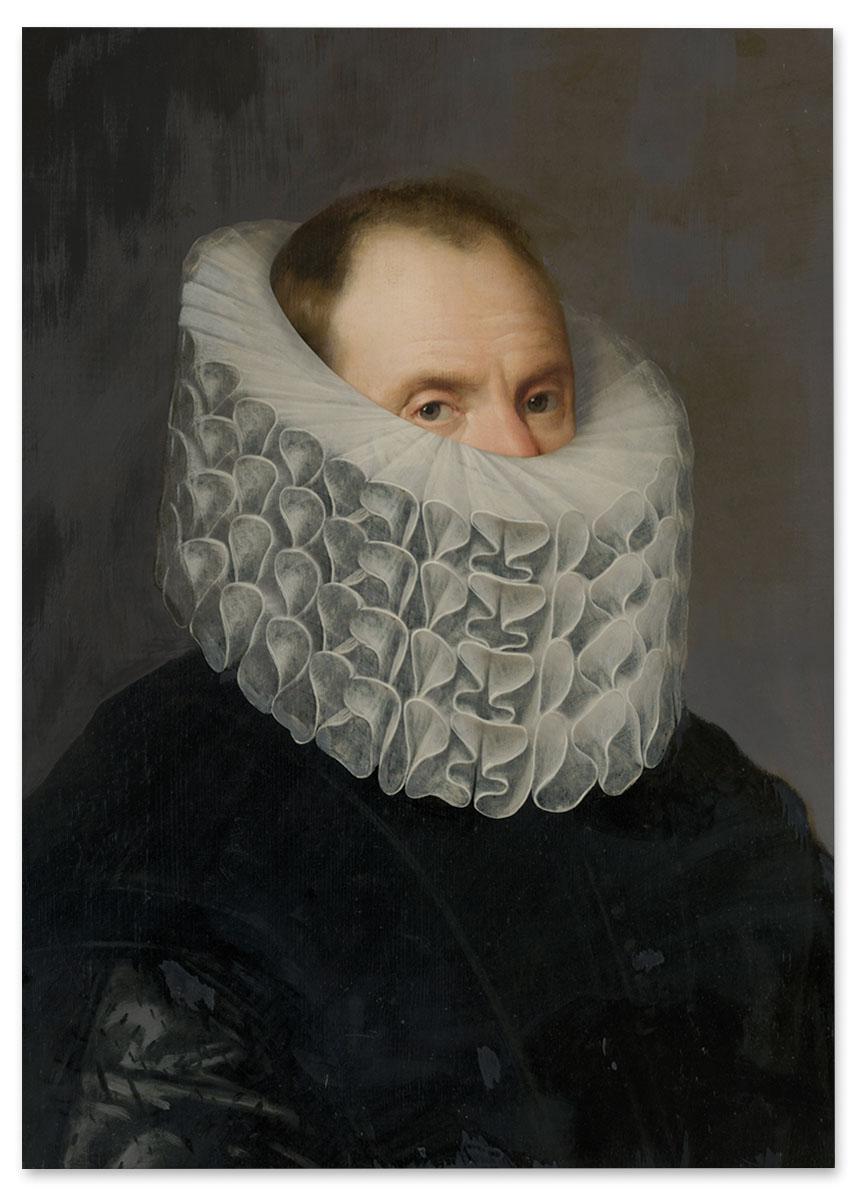 

Plakat portret biała koronka 30x40 cm