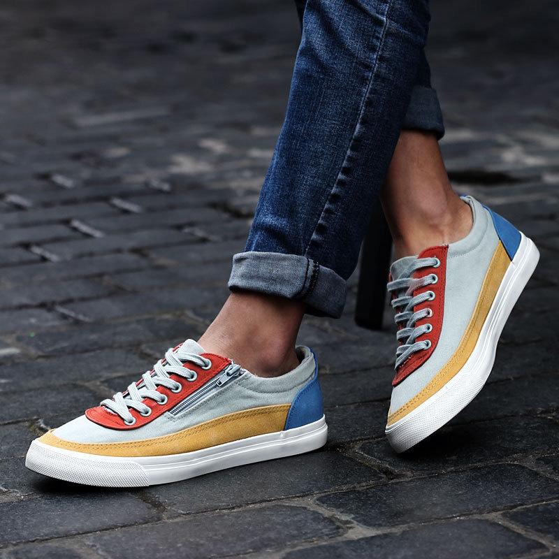 Fashion Classic Designer Men's Vulcanize Shoes Breathable Lace-up Casual Shoes Man Canvas Shoes Leisure Shoes For Men Flat Espadrilles