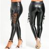 Punk-Leder Slim-Fit Performance-Dessous-Hose für Nachtclubs und Bühnenoutfits