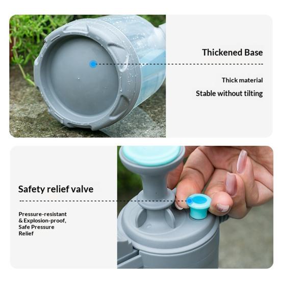 3L Pumpsprüher Kunststoff Nachfüllbare Wassersprühflasche Handsprühflasche mit Messbecher Verstellbare Düse für Gartenarbeit Reinigung Bewässerung