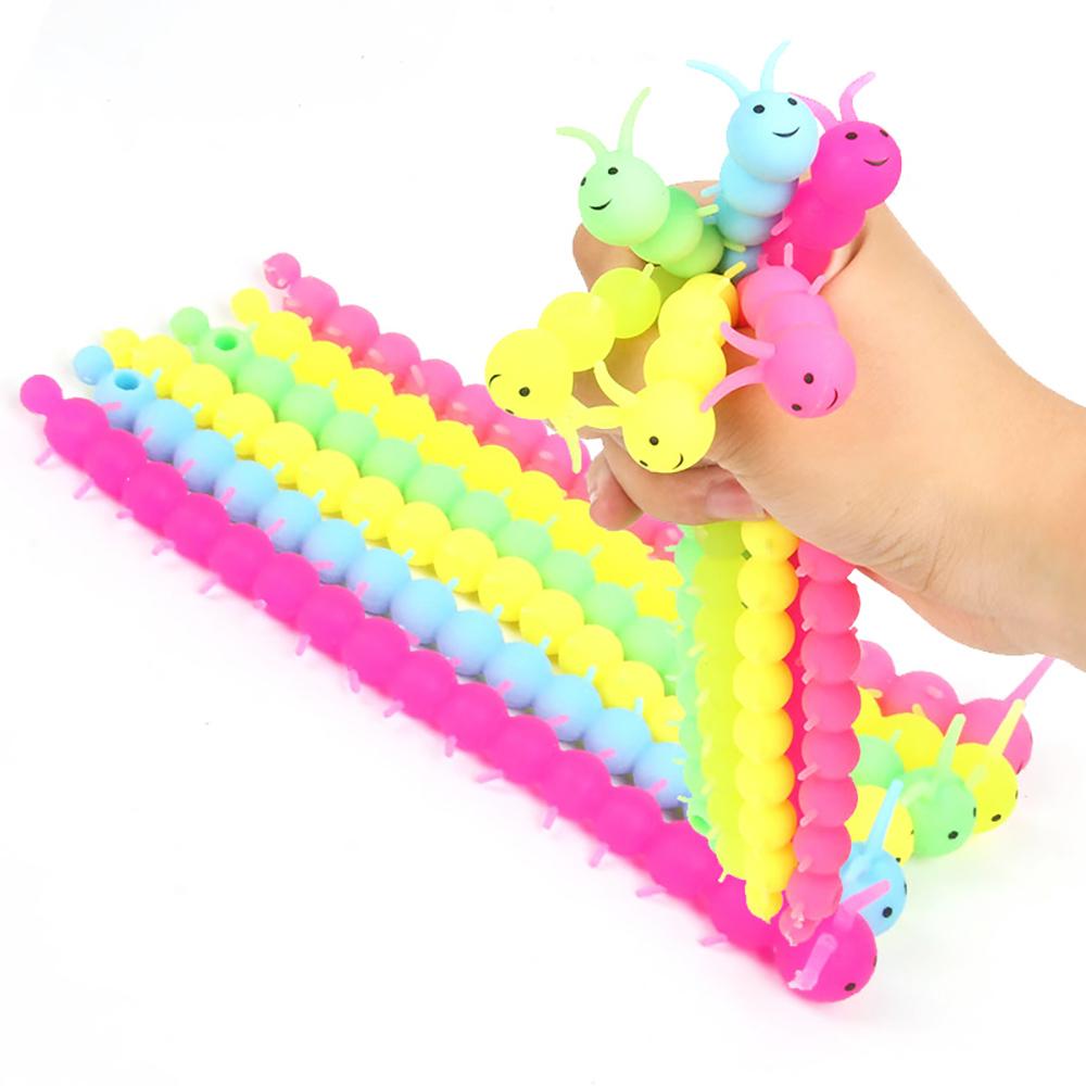 Silicone world Worm Noodle Stretch String TPR Rope Anti Stress Toys String Fidget Autism Vent Toys Decompression Toys Vent Toys