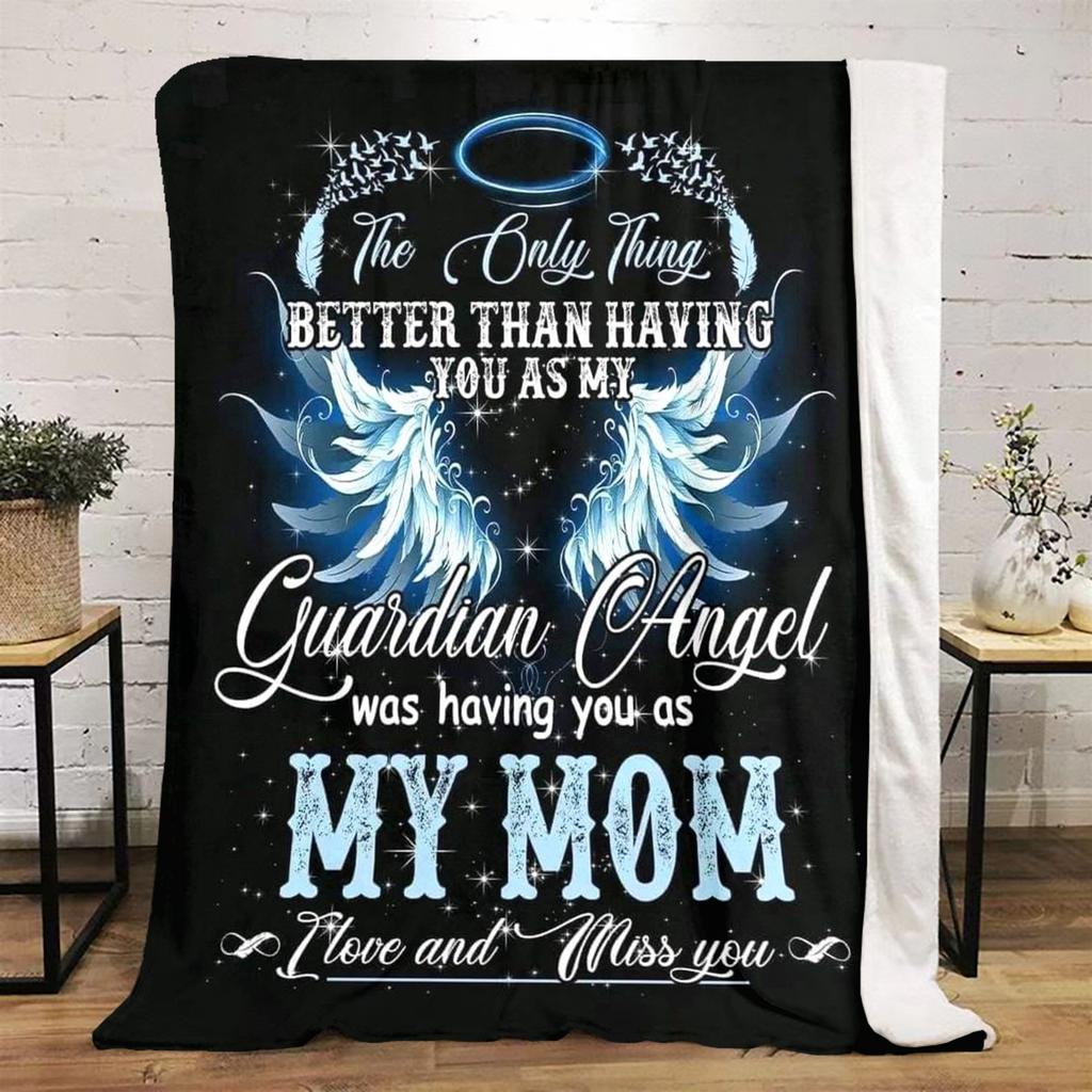 Mother Angel Plush Blanket Soft Comfortable All Seasons Perfect Sofa Office Naps Outdoor Travel Makes Great Gift