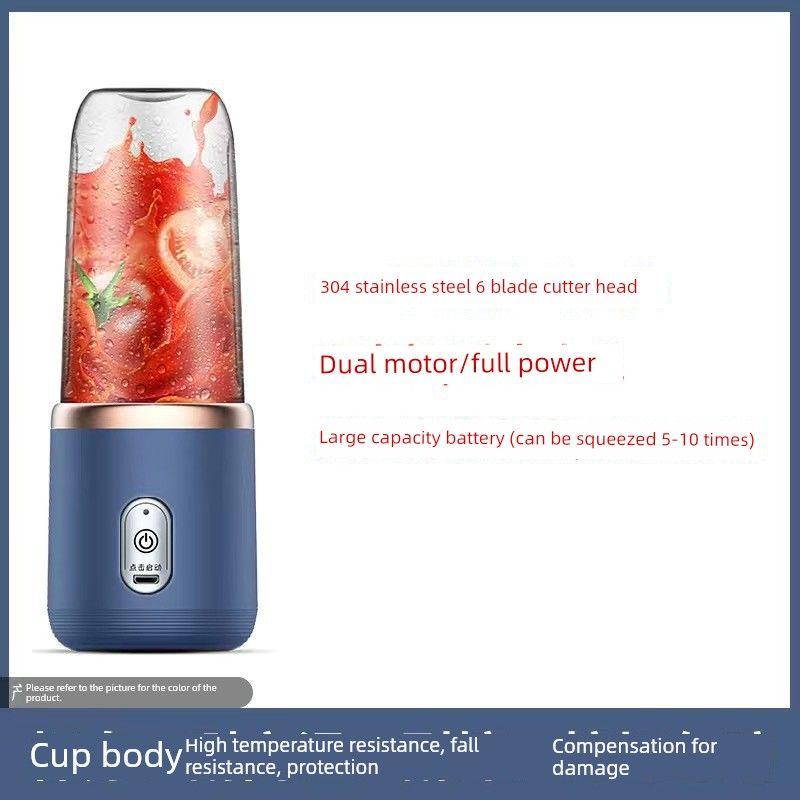 

Соковыжималка Портативная Зарядка Маленькая Чашка для Сока Для Дома Многофункциональный Блендер для Сока Соковыжималка Смузи Blue Chinese -6-knife single cup + Host