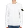 STONE ISLAND Ss23 Solid Logo Crew Neck Long Sleeve Sweatshirt Men Sweatshirt White 1015502B0-V0001