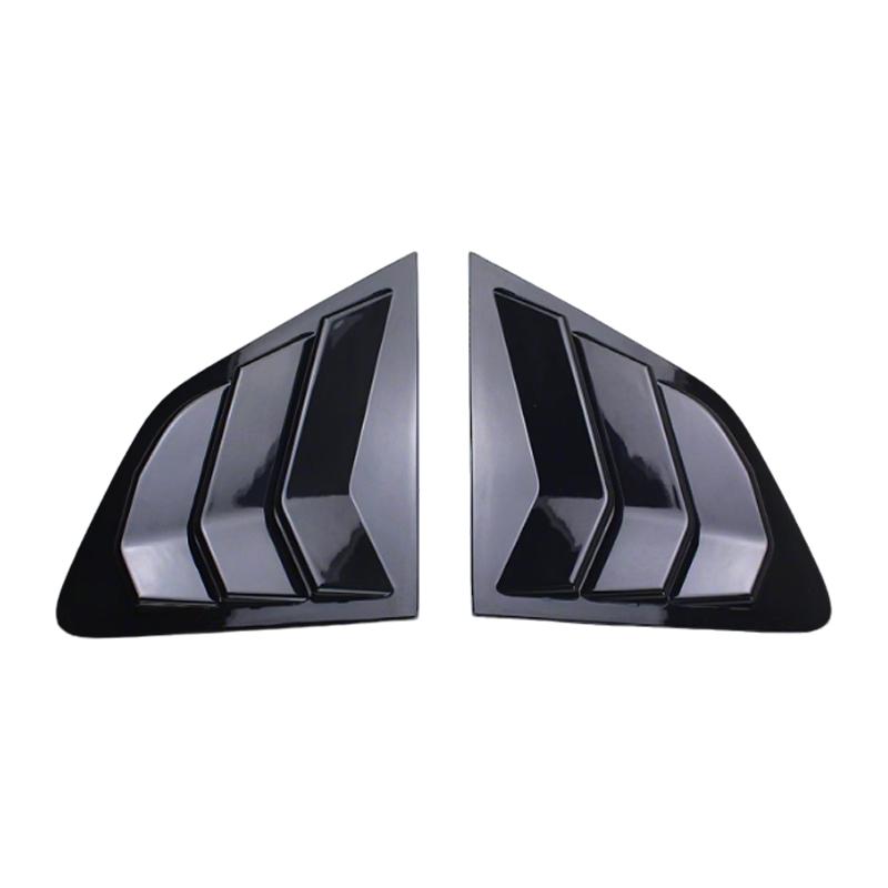 For Nissan Qashqai J11 Rogue Sport 2014~ Car Rear Window Shutter Rear Side Triangle Window Blind Louver Conversion Auto Part Bright Black