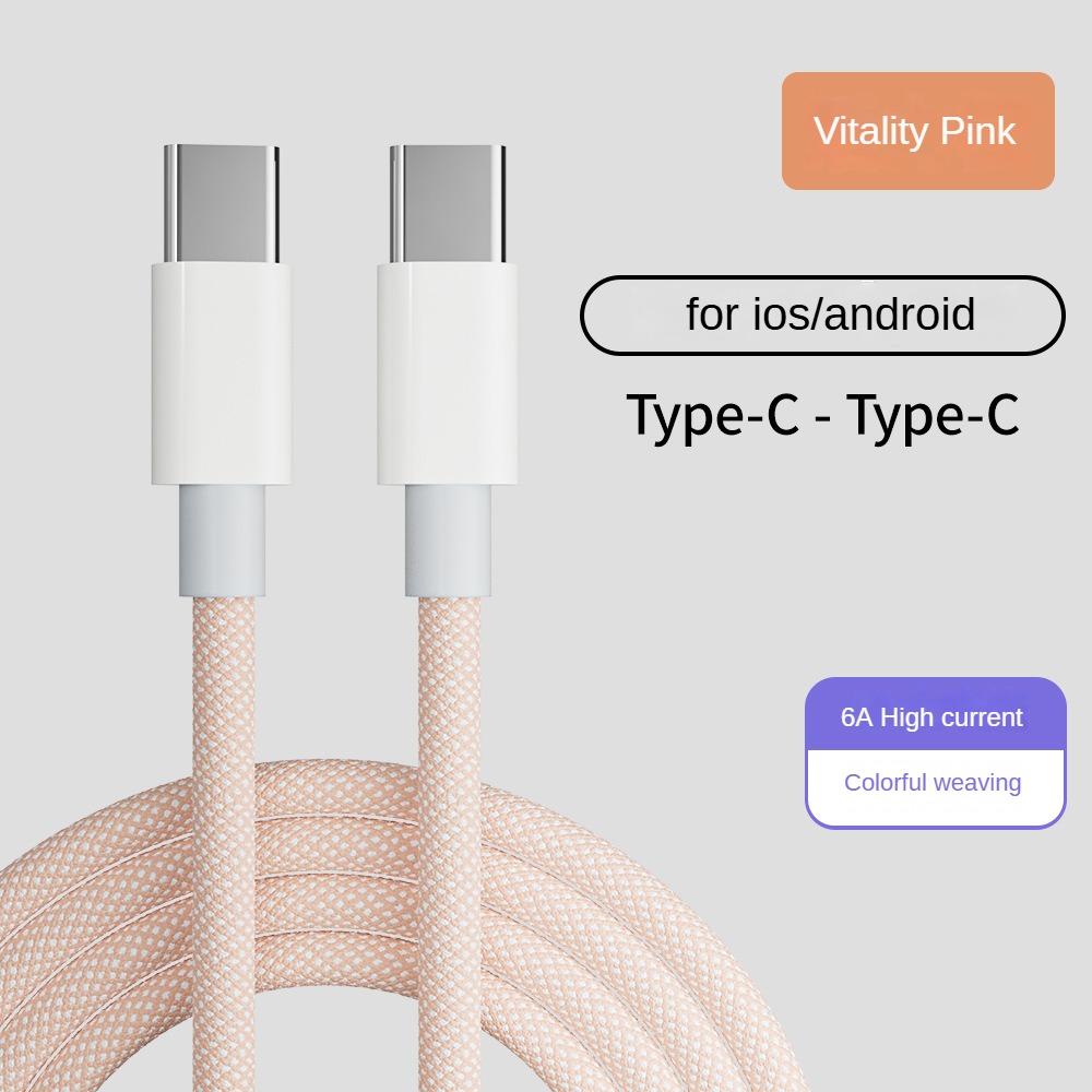 60W 5A Fast Charging Type-C PD Cable Pure Copper Conductor Nylon Braided for Phone
