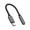 Type C To 3.5mm Adapter Cable, Soft Braided Digital Decoding Sound Conversion Enhances Auditory Experience