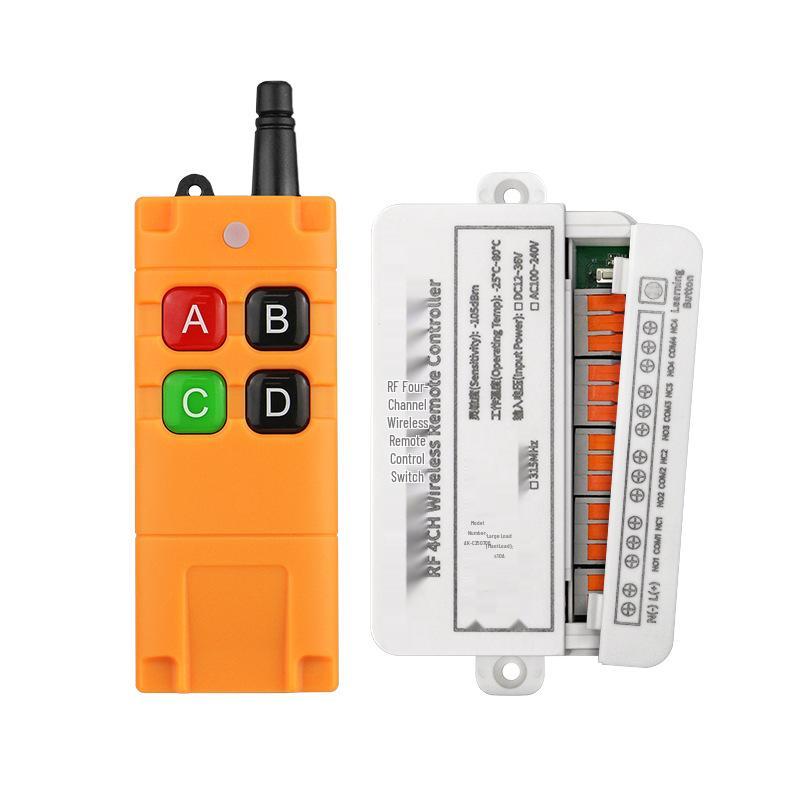 Four-Channel RF Remote Control Switch with Quick Connect and DC Wide Voltage