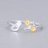 Plum Flower Adjustable Ring For Women Cute Bird Branches Cross Opening Finger Ring Personality Birthday Party Wedding Jewelry
