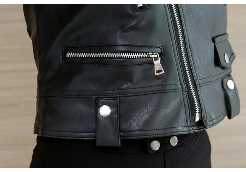 2025 Women's Slim Fit PU Leather Jacket - Short, Plus Size, Korean Style, Trendy Outerwear for Spring & Autumn