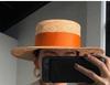 Philippine High-quality Treasure Grass Handmade Flat Top Straw Hat Women Spring Summer Fashion Fedora Hat Beach Sun Hat Chapeau