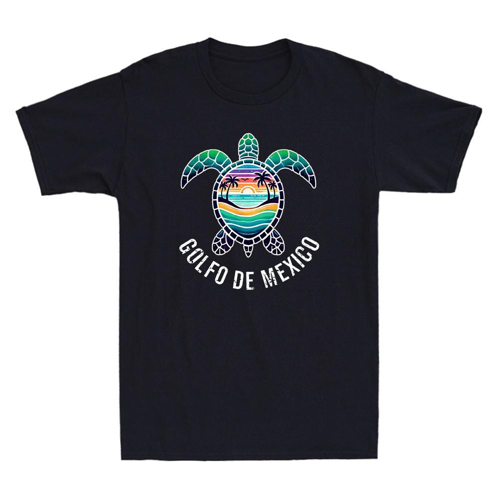 Golfo De Mexico Viva Mexico Gulf of Mexico Souvenir Funny Vintage Mens T-Shirt L