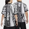 Nike Culture Of Football Graphic Print Short Sleeve T-Shirt Unisex Tops Black White FN2394-010