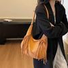 Niche Fringed Bag Women's New Fashion Casual Dumpling Bag Shoulder Messenger Bag