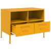 TV Cabinets (2 Pcs) Mustard Yellow 68 X 39 X 50.5 Cm Steel