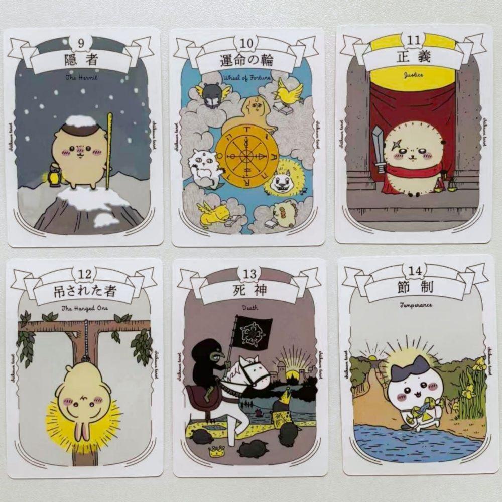 Kawaii Chiikawa Tarot Deck - 22 Major Arcana Anime Collectible Tarot Cards 10.4*7.3cm - Cute Hachiware & Usagi Divination Cards