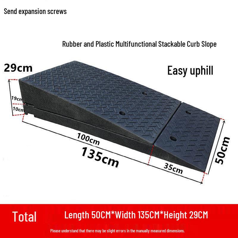 Rubber and Plastic Sloped Threshold Ramp Pad