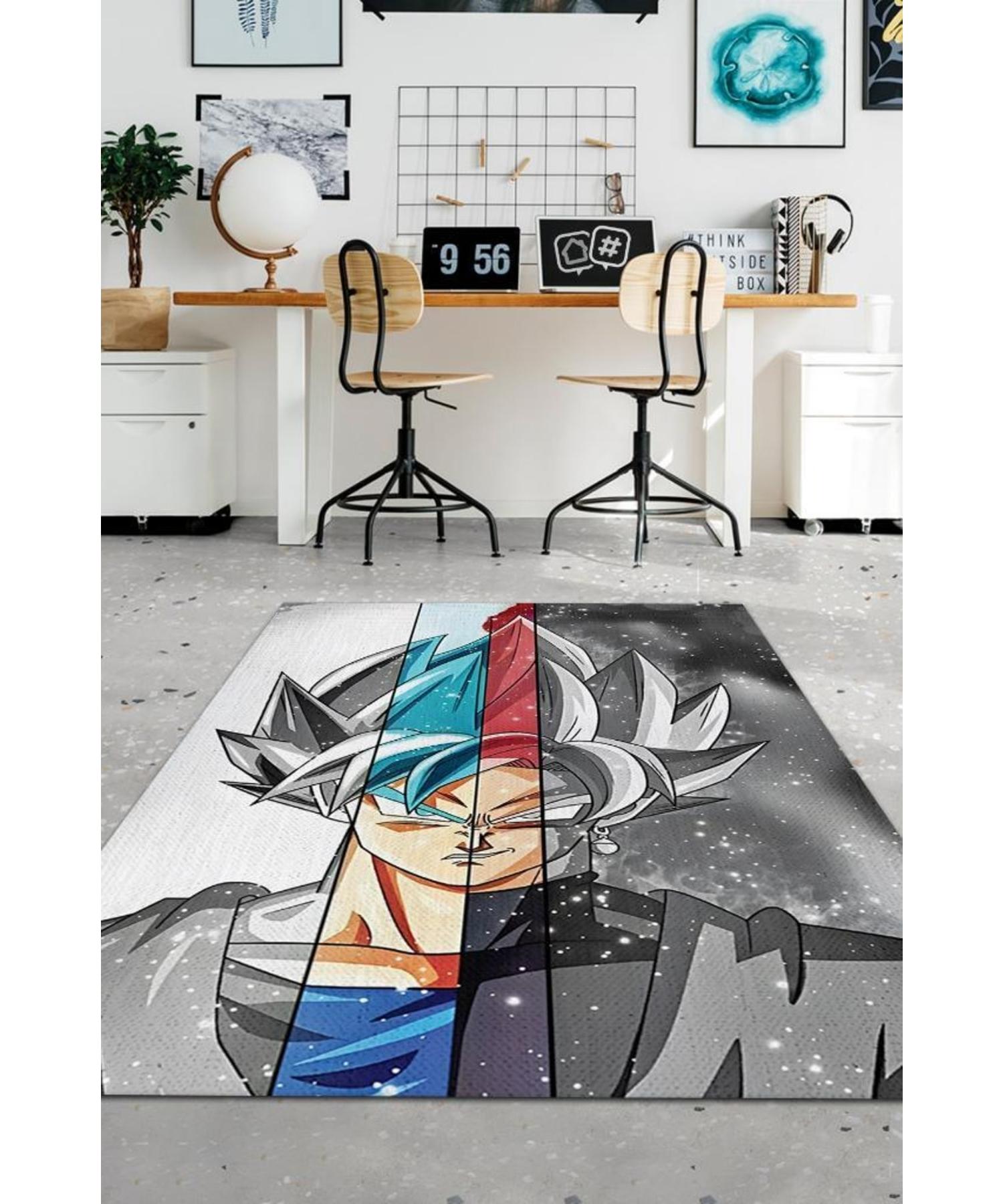 

Goku Woven Based Washable Non-Slip Anime Lovers Rug