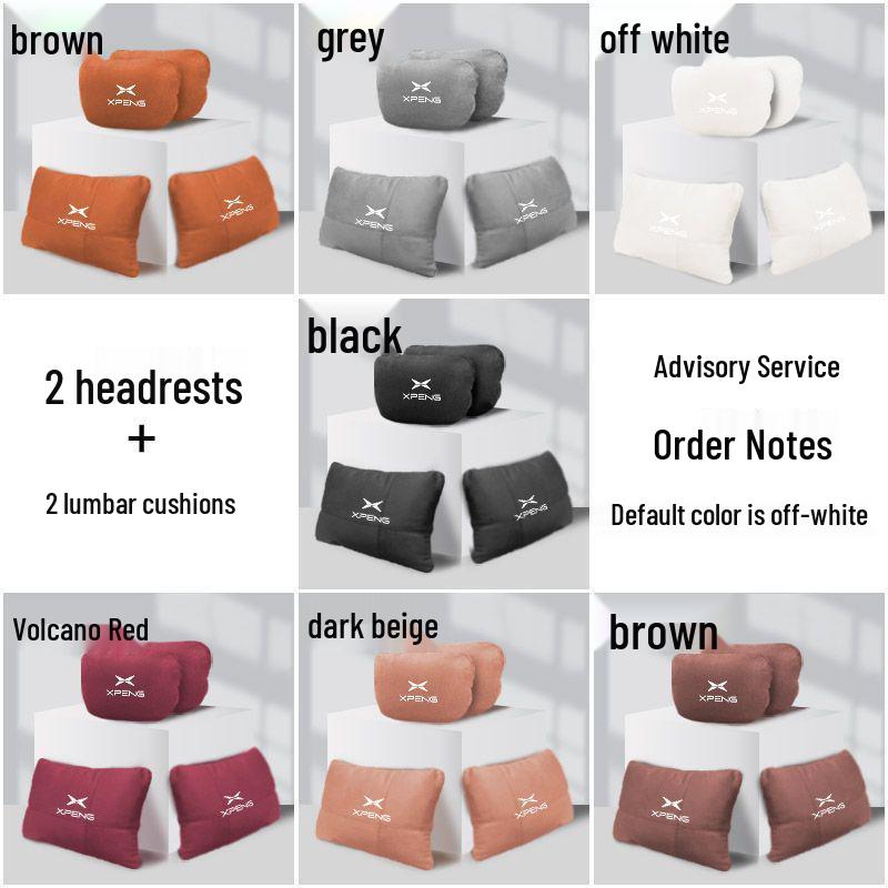XPeng G9 Car Accessory Set: Headrest, Lumbar, Neck & Seat Pillows, 2023 Model.