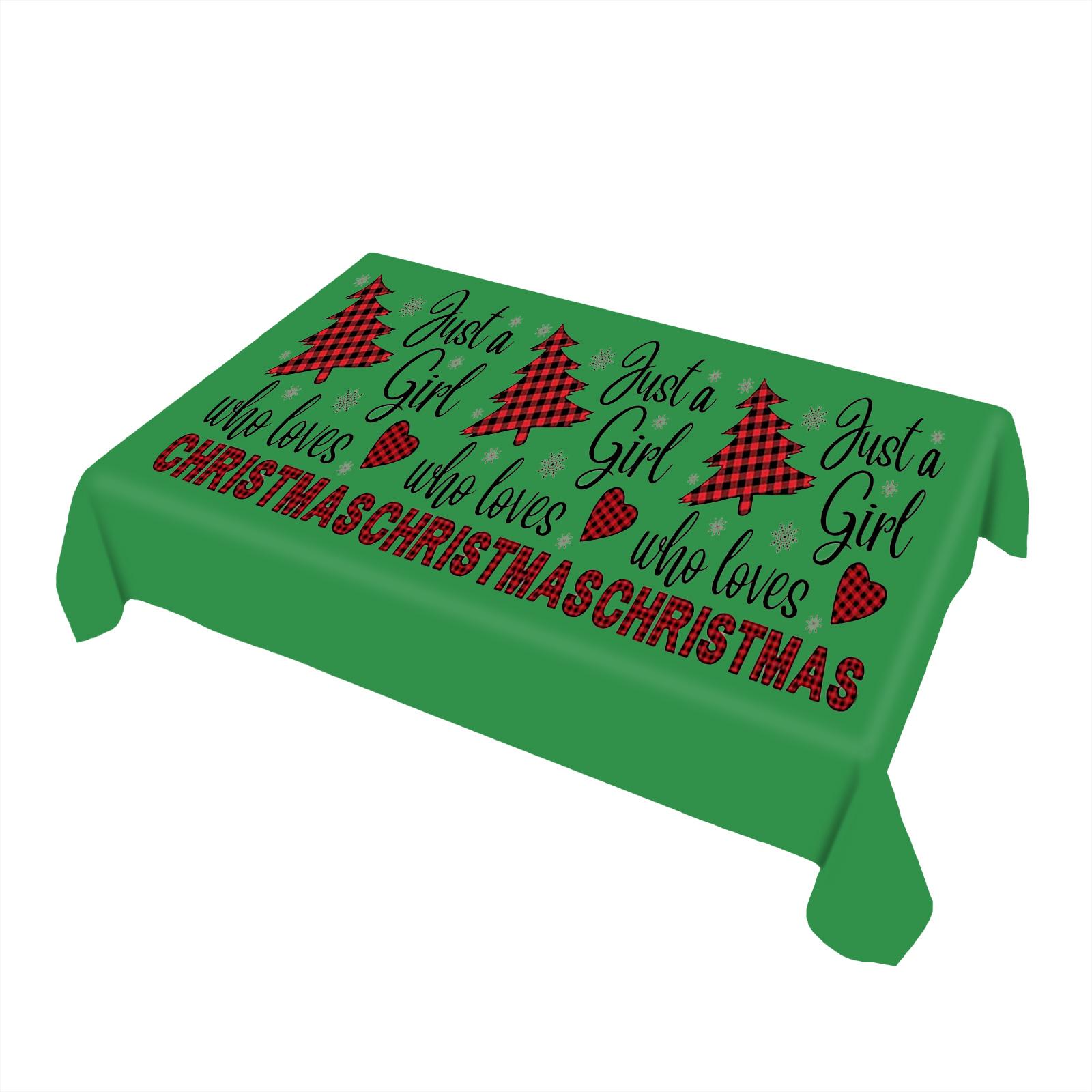 

Рождественская скатерть прямоугольная с прямым краем One Size