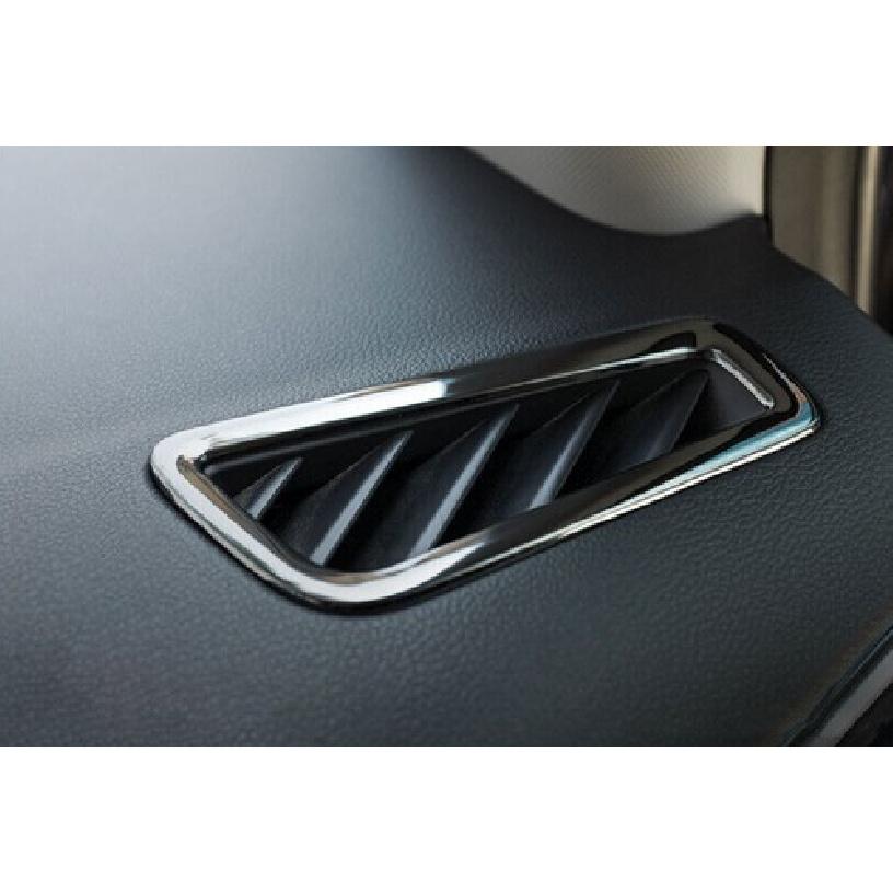 Steel Black Dashboard Side Vent Overlay Cover 2PCS For Hyundai Elantra 2017-