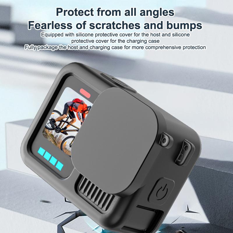 4Pc/Set Silicone Case For Gopro Hero 13 Camera Lens Protective Cover 1Set Glass Screen Protector Film Lens Cap Accessories Kit