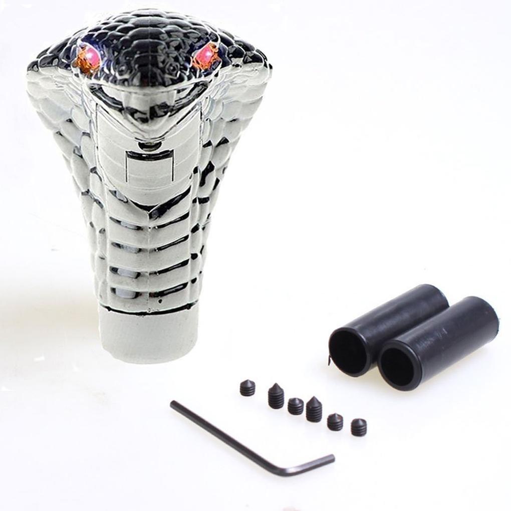Pomo de Palanca de Cambios ABS Cabeza de Serpiente de Coche Luz LED Activada por Movimiento Manija Palanca de Cambios Pomo de Cambio Manual Automático
