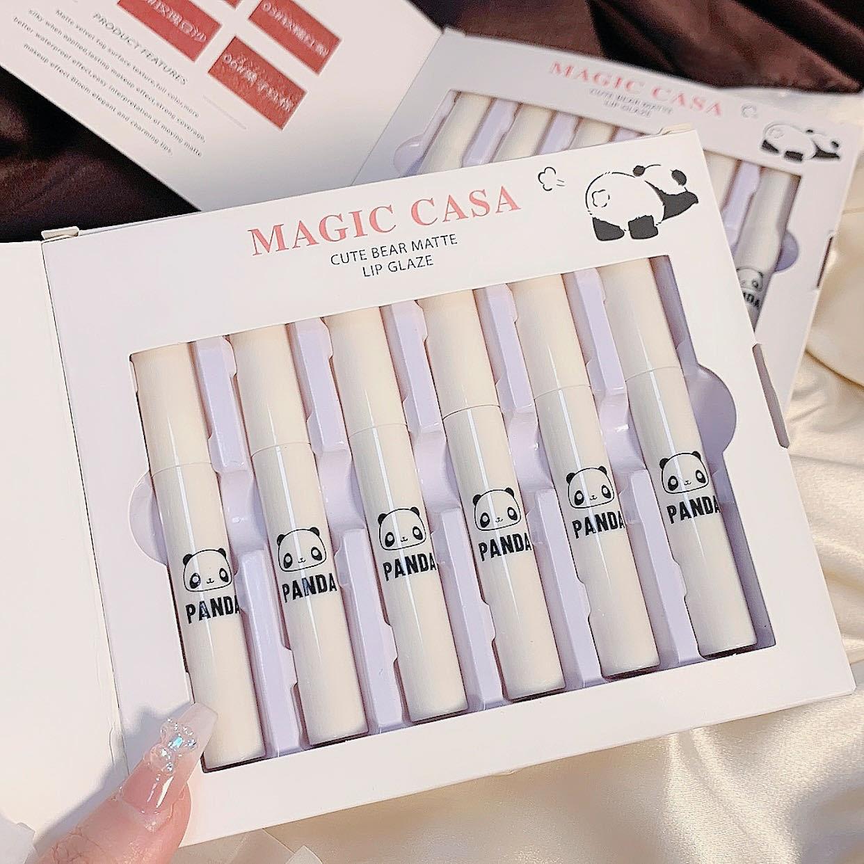 

Набор из 6 помад для губ, подарочная коробка с матовой бархатистой матовой помадой. 2g