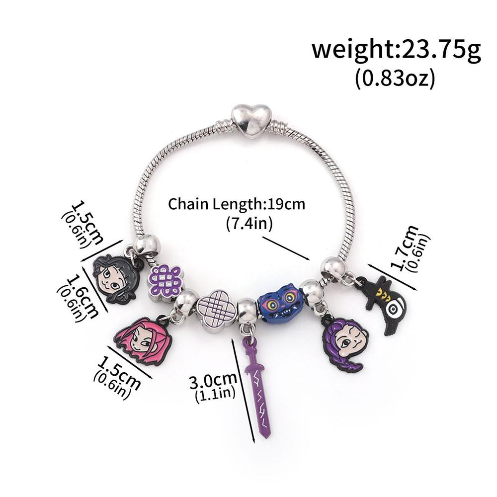 Kpop Dämonenjäger Perlen Cartoon Anime Armband Anhänger Perlen DIY Armband Armreif Mädchen Schmuck Kinder Geschenke