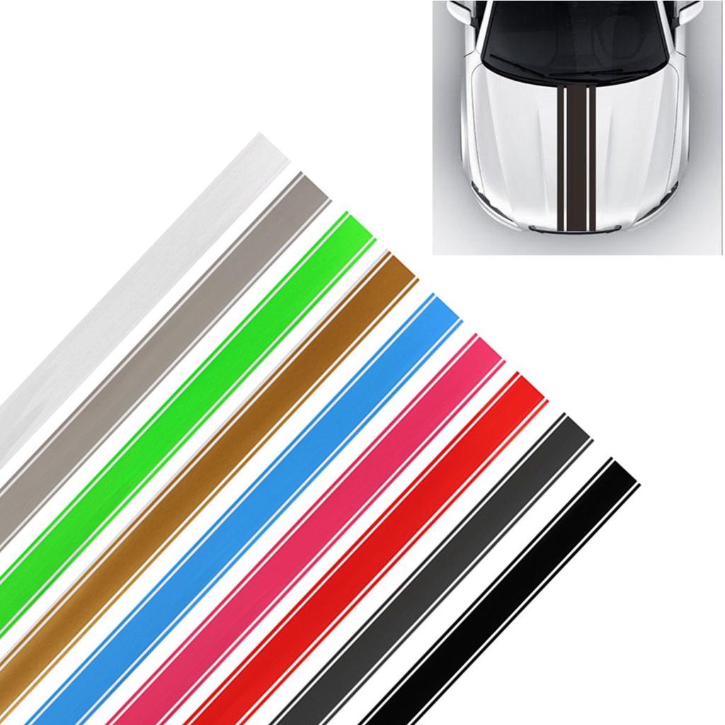 Adesivo Decorativo A Strisce In Vinile Per Auto, Decalcomania Per Cofano E Tetto, Misura 50x116 Cm, Colore Rosa, Ideale Per Personalizzare La Tua Auto