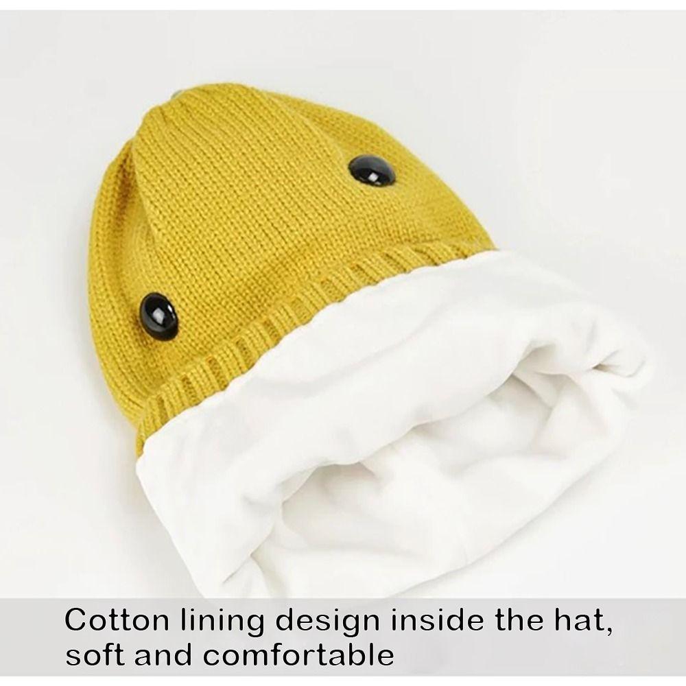 Wool Ear Protection Hat Soft Kids Earmuffs Cap Winter Warm Woolen Knitted Hats Baby