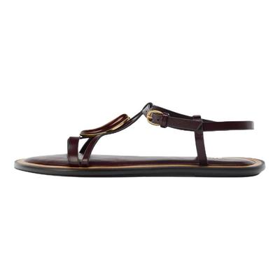Pu Fashion Buckle One Strap Sandals 1Cm Women Sandals Brown 2646610700