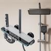 4 Function Mode Hot Cold Shower Set Faucet Temperature Digital Display Bathroom Wall Mounted Rainlfall  Shower Faucet System