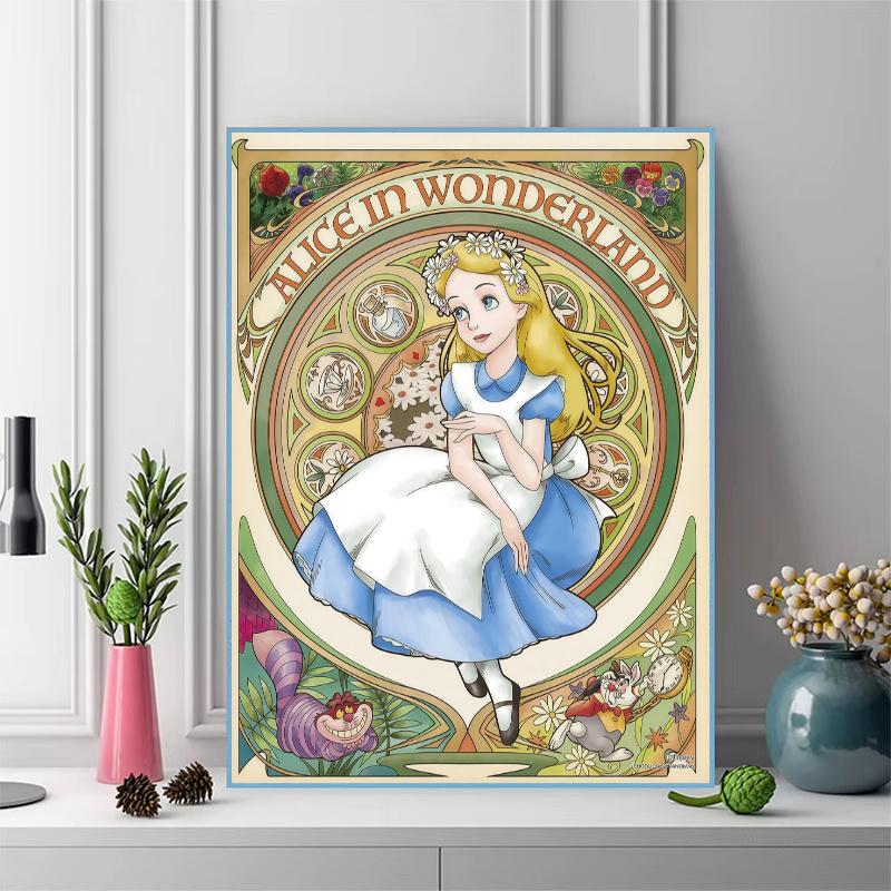 Alice Wonderland Giggle.91 100% Round Full Drill 5D DIY Diamond Painting Embroidery Cross Stitch Rhinestone Décor