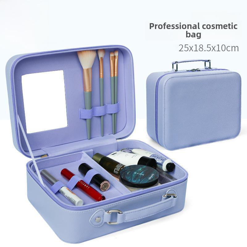 

2023 Горячая дорожная косметичка в корейском стиле большой вместимости Removable tray фиолетовый