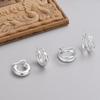 S925 Sterling Silver Crescent Moon & Oval Ear Cuffs – Retro Geometric Earrings for Women