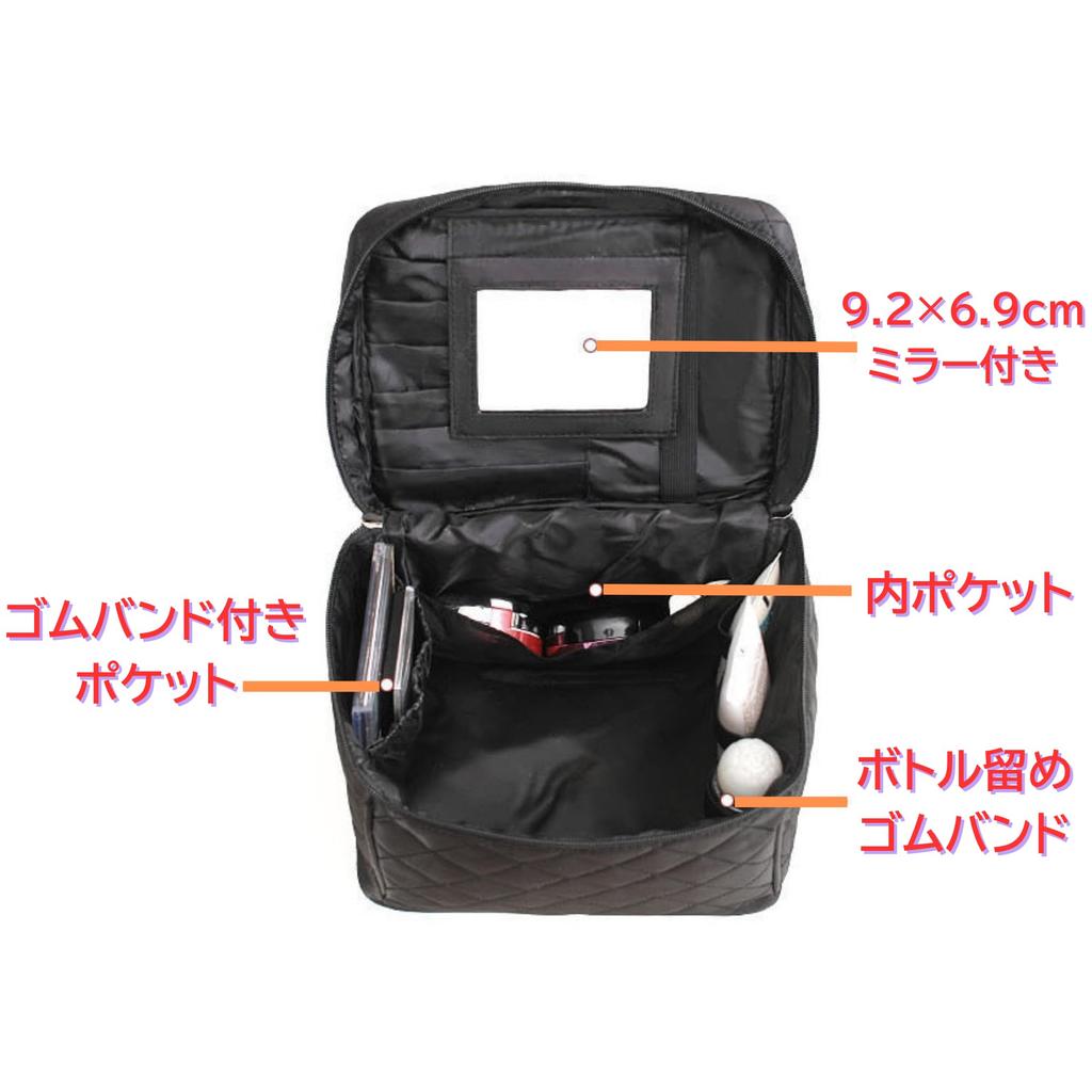 FYX Large Capacity Cosmetic Bag with Foldable Makeup Vanity Travel Bag with Dresser Cosmetic Storage Small Travel Ultra Functional Mirror, Pouch,