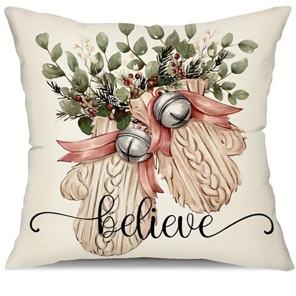 Christmas decoration pillowcase holiday party decoration pillow cover suitable for family room living room sofa cushion cover
