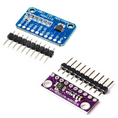 Módulo ADS1115 ADS1015 I2C de 16 bits ADC 4 canais com amplificador Pro Gain 2,0 V a 5,5 V para Arduino RPi
