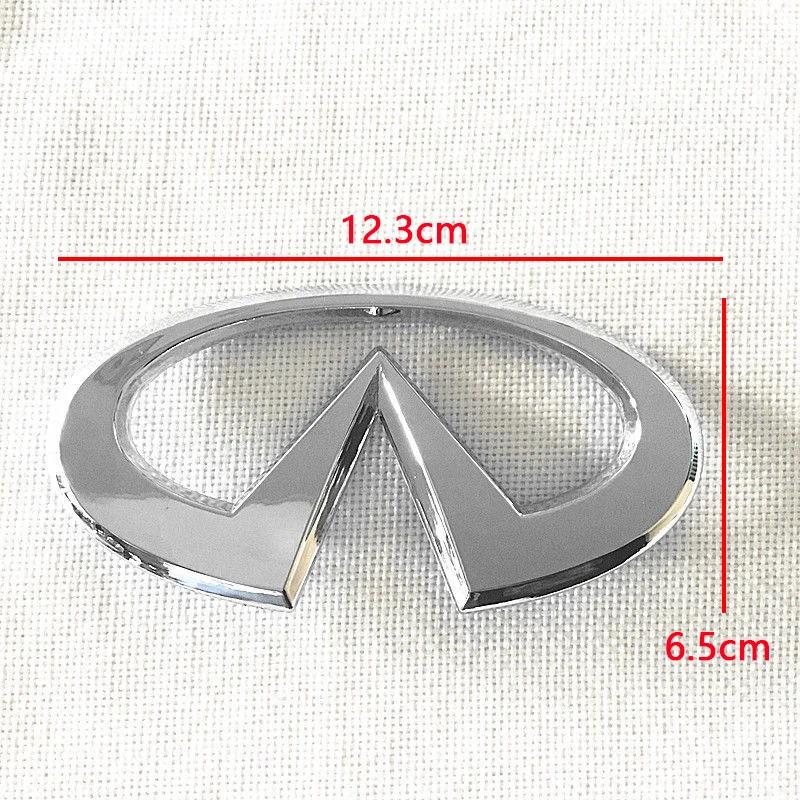 ABS Rear Trunk Emblem Refitt Badge Exterior Accessories for Infiniti Q50 FX35 Q30 G37 Q70 QX70 G35 Q60 QX50 QX60 QX80 12.3x6.5cm W3
