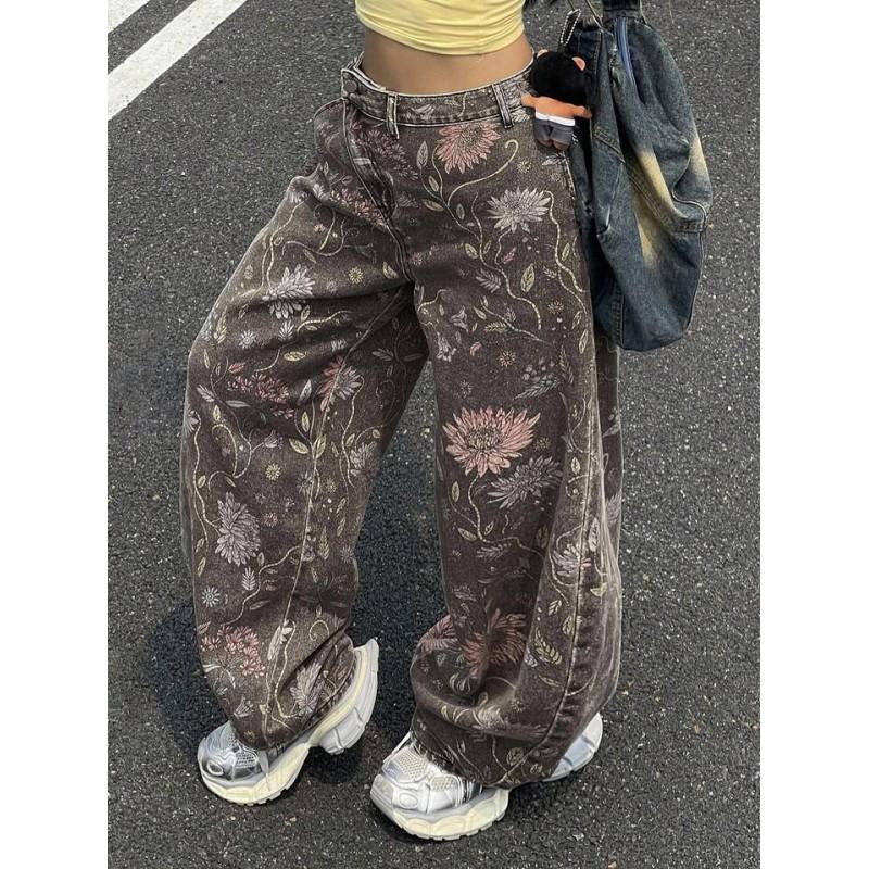 2026 High Waist Wide Leg Straight Cut Denim Jeans Women Slimming Fit Streetwear Style Mid-Rise Loose Trousers