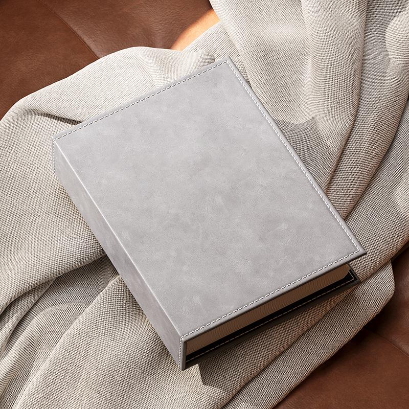 6-Inch Leather Slip-In Photo Album, Holds 5-Inch Photos, Commemorative Baby and Family Album, Large Capacity