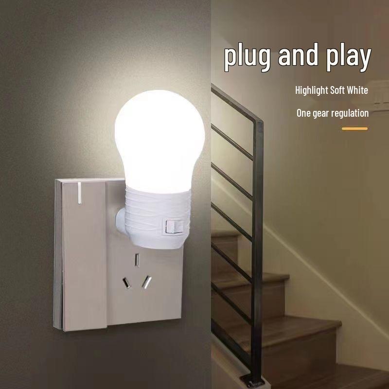 LED Night Light Plug-In with Switch for Hallways, Bedrooms, Dorms, and Toilets